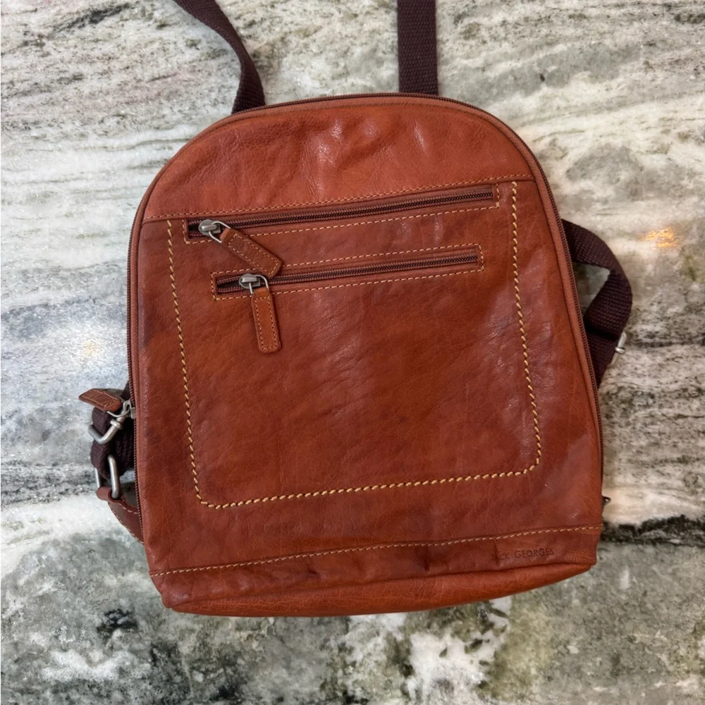 Jack Georges Voyager Genuine Leather Backpack